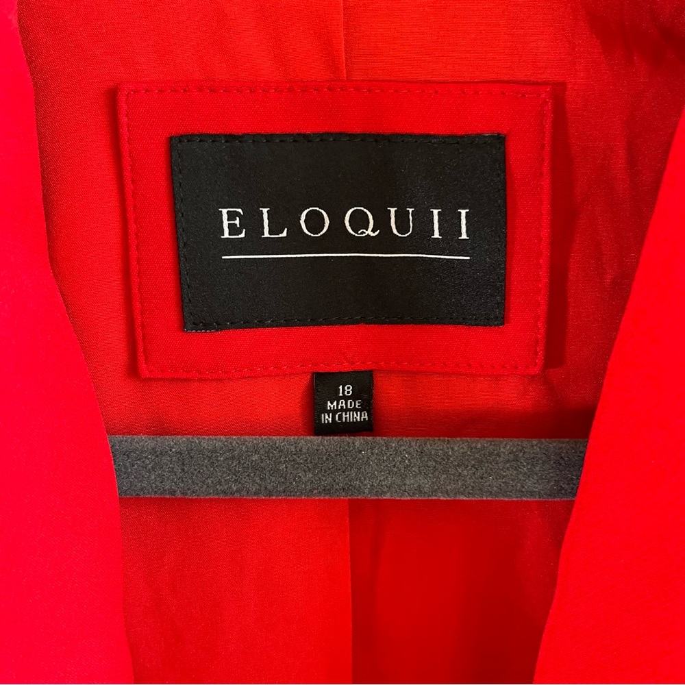 Eloquii Blazer Red Single Button Bell Split Sleev… - image 4